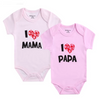 2-Piece Newborn Baby Romper Set "I Love Papa & Mama"