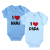 2-Piece Newborn Baby Romper Set "I Love Papa & Mama"