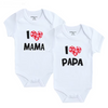 2-Piece Newborn Baby Romper Set "I Love Papa & Mama"