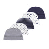 5-Piece Newborn Baby Hat Set Soft Cotton Unisex Caps