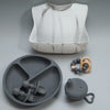 Roll-Up Travel Silicone Baby Bib Set