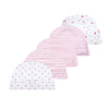 5-Piece Newborn Baby Hat Set Soft Cotton Unisex Caps