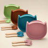 Cat-Shaped Baby Feeding Set