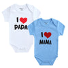 2-Piece Newborn Baby Romper Set "I Love Papa & Mama"