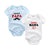 2-Piece Newborn Baby Romper Set "I Love Papa & Mama"