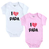 2-Piece Newborn Baby Romper Set "I Love Papa & Mama"