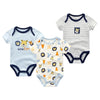 3-Piece Newborn Baby Romper Set 100% Cotton Short-Sleeve Bodysuits