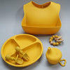 Roll-Up Travel Silicone Baby Bib Set