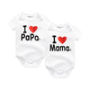 2-Piece Newborn Baby Romper Set "I Love Papa & Mama"