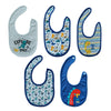 5 pieces set Unisex Cartoon Print Baby Bib Set