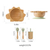 Bamboo Wooden Dinner Plate & Baby Feeding Set