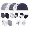 15-Piece Newborn Baby Accessories Set 100% Cotton Hats, Mittens & Socks