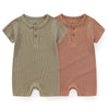 2-Piece Waffle Cotton Baby Romper Set