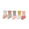 5 Pairs of Unisex Baby Socks 100% Cotton, Non-Slip