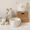 Cotton Embroidered Diaper Caddy