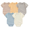 5-Piece Unisex Ribbed Cotton Baby Clothing Set