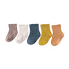 5 Pairs of Unisex Baby Socks 100% Cotton, Non-Slip