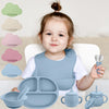 5-Piece Food Grade Silicone Baby Feeding Set