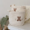 Cute Bear Embroidered Diaper Bag Caddy