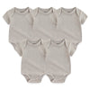 5-Piece Unisex Ribbed Cotton Baby Clothing Set