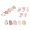 15-Piece Newborn Baby Accessories Set 100% Cotton Hats, Mittens & Socks