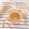 Bamboo Wooden Dinner Plate & Baby Feeding Set