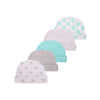 5-Piece Newborn Baby Hat Set Soft Cotton Unisex Caps