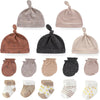 15-Piece Newborn Baby Accessories Set 100% Cotton Hats, Mittens & Socks