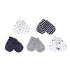 5-Piece Newborn Baby Mittens 100% Cotton Anti-Scratch Gloves