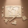 Montessori Wooden World Map Puzzlw