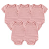 5-Piece Unisex Ribbed Cotton Baby Clothing Set