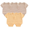 5-Piece Unisex Ribbed Cotton Baby Clothing Set