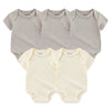 5-Piece Unisex Ribbed Cotton Baby Clothing Set