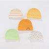 5-Piece Newborn Baby Hat Set Soft Cotton Unisex Caps