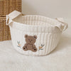 Cute Bear Embroidered Diaper Bag Caddy