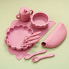 10-Piece Baby Silicone Tableware Set Cloud Style