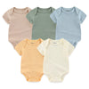 5-Piece Unisex Ribbed Cotton Baby Clothing Set