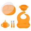 5-Piece Food Grade Silicone Baby Feeding Set