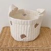 Cotton Embroidered Diaper Caddy