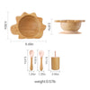 Bamboo Wooden Dinner Plate & Baby Feeding Set