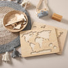 Montessori Wooden World Map Puzzlw