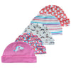 5-Piece Newborn Baby Hat Set Soft Cotton Unisex Caps