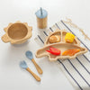 Bamboo Wooden Dinner Plate & Baby Feeding Set