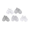 5-Piece Newborn Baby Mittens 100% Cotton Anti-Scratch Gloves