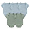 5-Piece Unisex Ribbed Cotton Baby Clothing Set