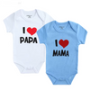 2-Piece Newborn Baby Romper Set "I Love Papa & Mama"