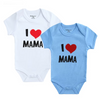 2-Piece Newborn Baby Romper Set "I Love Papa & Mama"